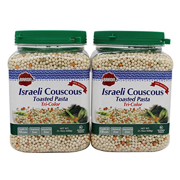 Baron's Kosher Israeli Tricolor Couscous Toasted Pasta 21.16ounce Jar