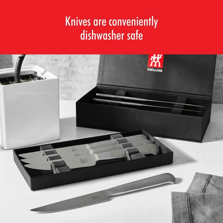 ZWILLING Porterhouse Stainless Steel 8-pc Steak Knife Set with Black  Presentation Case 