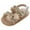 Gold, variant on Celivon Baby Girls Sandals Infant Girl Flat Bottom Non Slip Open Toe Solid Color Cloth Pleated Upper Cute Shoes Summer Casual Fashion Comfort