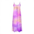 thumbnail image 4 of Ruimatai Women's Summer Tie Dye Print Beach Sleeveless Round Neck Dress Casual Flowy Party Sundress Soft Breathable Polyester Spandex, 4 of 5