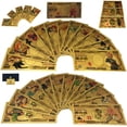 thumbnail image 2 of Los billetes de banco plásticos de la tarjeta del yen del anime de Japón del arte de encargo de todos los estilos fijan en oro 24k plateado para la colección, 2 of 4