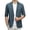 Light Blue, variant on Waffle Knit Blazer for Men Stretch Ice Silk UPF 50+ Summer Fall Suit Jackets Notched Lapel 2-Button Front Single Breasted Wedding Prom Jackets with Pockets Gray M