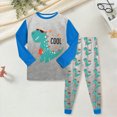 thumbnail image 2 of masbird Little Boys Girls Pajamas Sets Children's Clothing Autumn and Winter Homewear Underwear Set Cotton Baby Long Sleeve Baby Pajamas(Blue,4-5 Y), 2 of 9