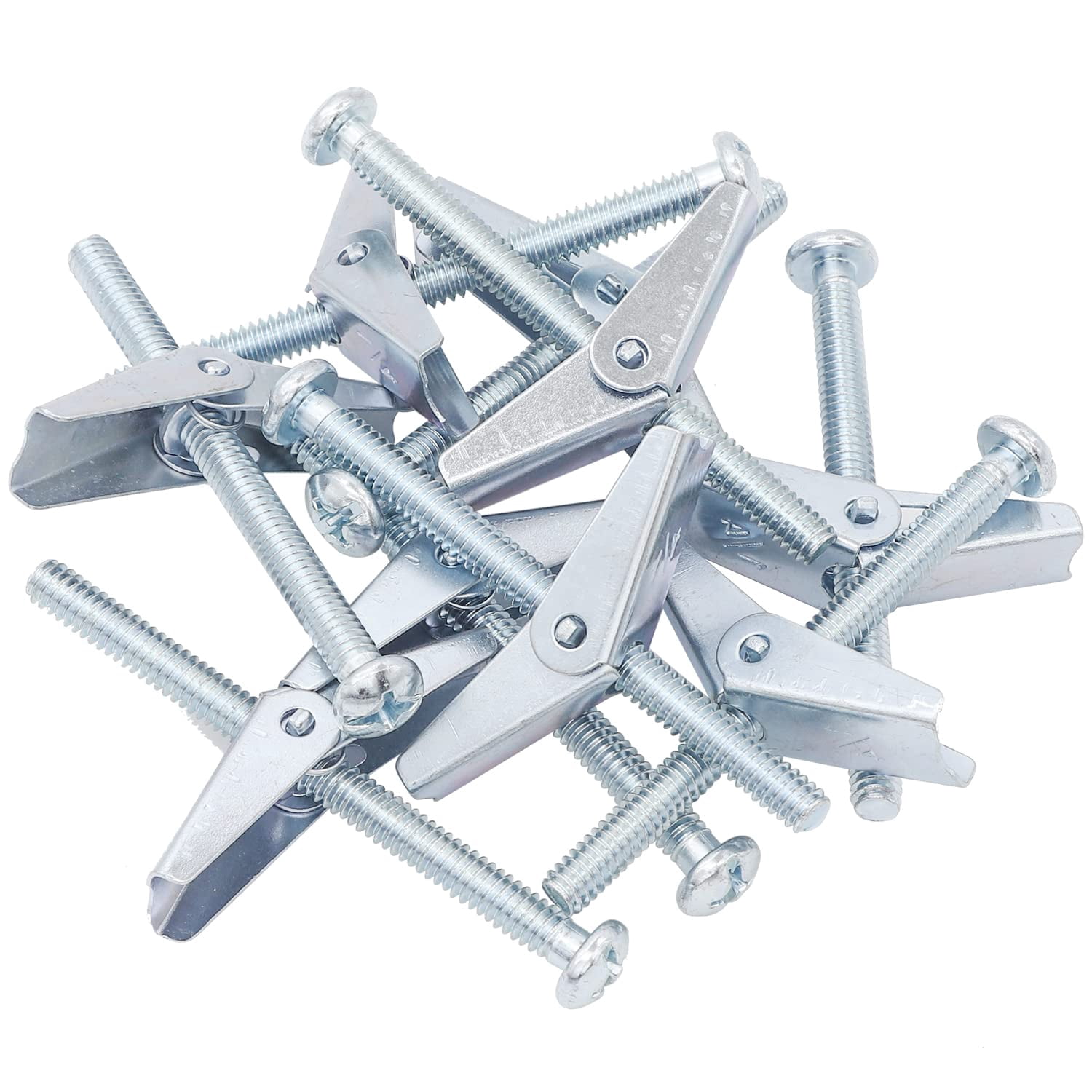10 Pieces 1/4 Inch Toggle Anchors for Drywall, Anchor Bolts, Drywall Anchors, Screws with Anchors, Wall Anchors for Hanging Heavy Items on Drywall