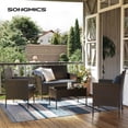 thumbnail image 3 of SONGMICS Patio Furniture Set, Outdoor PE Rattan Conversation Sets, Brown and Gray UGGF004G01, 3 of 6