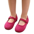 thumbnail image 6 of Girls Faux Suede Mary Jane Flats, Soft Non Slip Princess Shoes Fashion Casual Shoes for Kids Hot Pink 22, 6 of 8