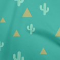 thumbnail image 1 of oneOone Rayon Sea Green Fabric Plant Cactus With Geometric Sewing Craft Projects Fabric Prints By Yard 56 Inch Wide, 1 of 4