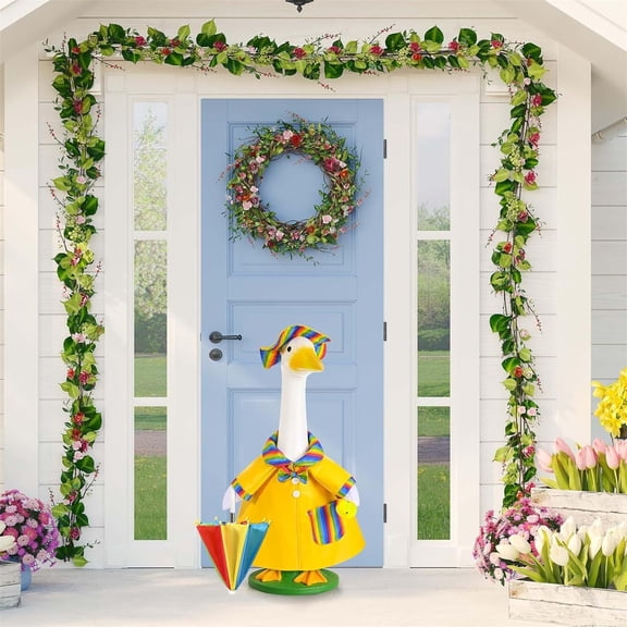 XGFHYJEH Porch Goose Outfits Spring 23 inch, Porch Goose Clothes Clearance, Porch Goose Accessories Costume Clothing for Outdoor Outside Front Proch Lawn Yard Garden Decor