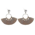 thumbnail image 4 of Pequeños y lindos pendientes colgantes con borlas de cristal para niñas, delicados y brillantes, color blanco, 4 of 4