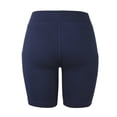 thumbnail image 4 of Sofra Ladies Cotton High Waist Outseam 15" Length Running Workout Biker Shorts w/ Side Pockets, 4 of 4