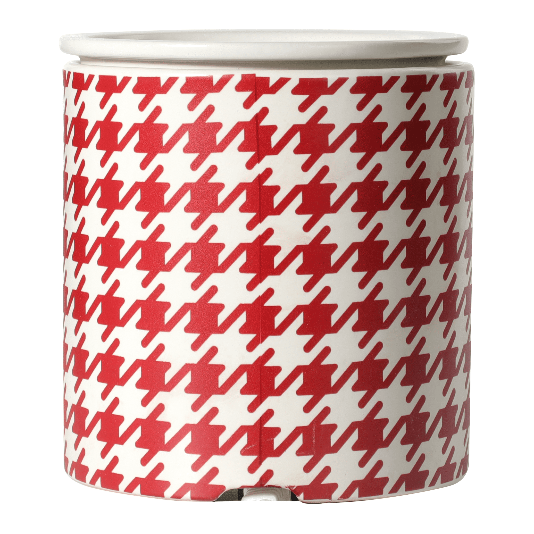 Mainstays Red Houndstooth Full Size Ceramic Fragrance Wax Melt Warmer
