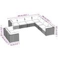thumbnail image 3 of vidaXL 9 Piece Garden Lounge Set with Cushions Brown Poly Rattan, 3 of 4