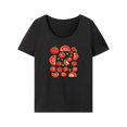 thumbnail image 3 of Camiseta para mujer, camiseta básica negra, trajes, camisetas de manga corta a la moda, camiseta para mujer XL, 3 of 8