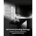 thumbnail image 4 of Electric Burr Coffee Bean Grinder for Home Use, 40 Grind Settings with 50-Second Adjustable Timer, One-Touch Espresso Grinder, Black$$Home Decor, Kitchen, & Other, 4 of 8