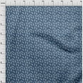 thumbnail image 4 of oneOone Velvet Medium Blue Fabric Leaves Craft Projects Decor Fabric Printed By The Yard 58 Inch Wide, 4 of 4
