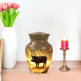 thumbnail image 7 of JAGASY Pig Handmade Mini Urn for Ashes for Women, Brown Small Urns for Human Ashes Keepsake, Wild Boar & Golden Decorative Urns for Couple, Memorial Cremation Urn for Mother & Father, (3 Inch), 7 of 7