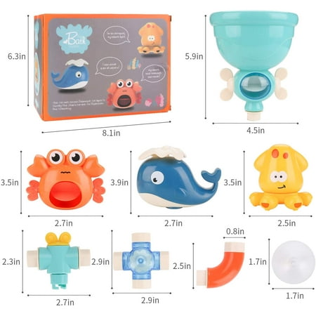 Jouet Bain 14 Pcs Jouet De Bain Cascade Interactif Jouets Pour Le Bain Bebe Pour Baignoire Jeu De Piscine Jouets D Eau De Singe Douche Jouets Bathly Jouet Avec Tasse Pour Et Enfants Cadea