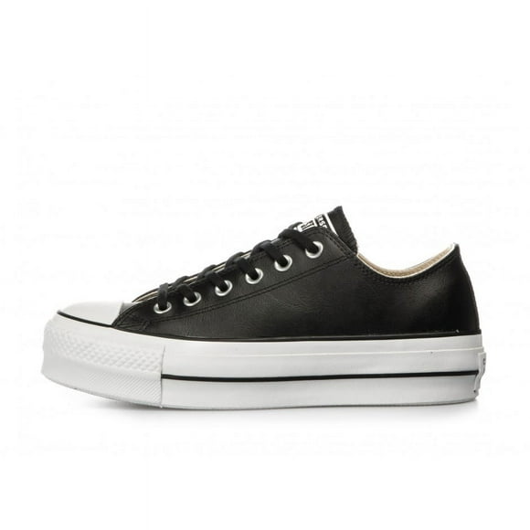Tenis Converse Plataforma All Star Chuck Negro/piel 561681