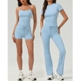 thumbnail image 2 of PISONIC Two Piece Workout Sets For Women Tank Top Matching High Waist Booty Lifting Shorts Gym Yoga Active Wear Outfits, 2 of 9