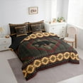 thumbnail image 3 of Feelyou Adult Hippie Aztec Twin Bedding Sets 7-Piece, Bohemian Triangle Abstract Bedding Comforter Set, Woodland Wildlife Bear Reversible Sheet Sets, Breathable Home Decor, 3 of 7