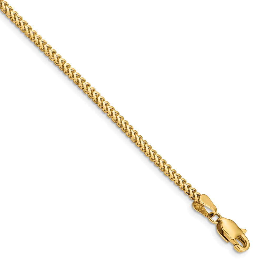 Solid 14k Yellow Gold 2mm Franco Chain 