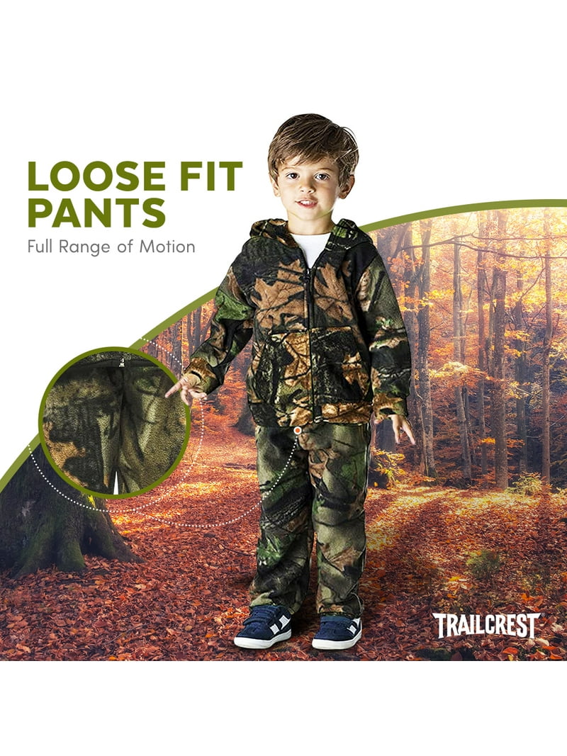 TrailCrest Infant Pink Camo Fleece Jacket and Pants Set, 4T, Warm