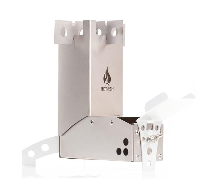 Hot Ash Mini Wood Burning Titanium and Aluminum, 1 Pound Rocket Stove