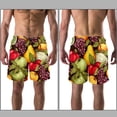 thumbnail image 3 of luoweisi Men's Beach Shorts Quick Dry Swim Trunks with Mesh Lining Fruit L, 3 of 5
