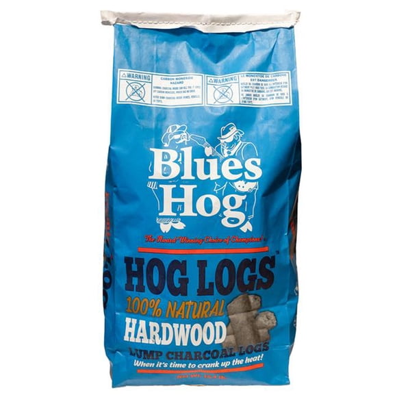 Blues Hog 8066394 15.4 lbs Logs All Natural Hardwood Lump, Charcoal