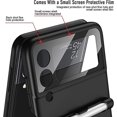 thumbnail image 4 of For Samsung Galaxy Z Flip 3 Case with S Pen and Ring Holder,Ultra Thin Matte Leather Anti-Drop Phone Cover with Camera Screen Protector for Samsung Ga, 4 of 5