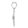 thumbnail image 3 of FJC Finejewelers 14 kt White Gold Polished and Satin Hollow Holy Spirit Charm 23 mm x 18 mm, 3 of 6
