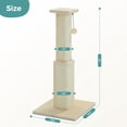 thumbnail image 2 of PAWZ Road 31" Natural Sisal Cat Scratching Post for Indoor Cat Scratcher with Plush Large Base, Beige, 2 of 6