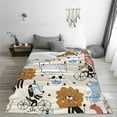 thumbnail image 5 of Cauagu Hand Drawn Animals Pattern Flannel Bed Blankets,Fleece Blanket Comfortable Air Conditioning Blanket for Sofa Bed Travel Couch & Living Room -40"x30", 5 of 8