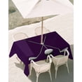 thumbnail image 3 of 60x84 Inch Outdoor Tablecloth with Umbrella Hole Zipper Rectangle Golf Ball Club Rectangular Tablecloths Outside Waterproof Sports Abstract Vintage Purple Patio Table Cloth Cover for Picnic Party, 3 of 8