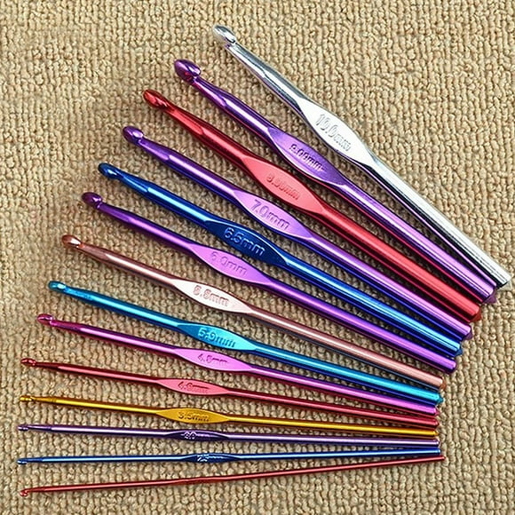 Xingzhi 12pcs/set Corchet Needle Knitting Hook Needle Yarn Metal Crochet Weaving Tool DIY Hand Craft Knitting Supplies