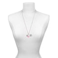 thumbnail image 3 of Delight Jewelry Silvertone Large Lord Guide Me Heart - Hot Pink Heart Nurse Strong Zoe Necklace, 3 of 4
