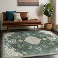 thumbnail image 2 of Beverly Rug Machine Washable Easy Cleaning Indoor Non-Slip Rugs Green / Cream 8'x10', 2 of 9