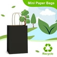 thumbnail image 2 of BagDream 50Pcs Black Paper Gift Bags, 5.25x3x8inch Small Paper Bags with Handles Bulk for Shopping, Birthday, Wedding, Merchandise and Business Party, 2 of 8
