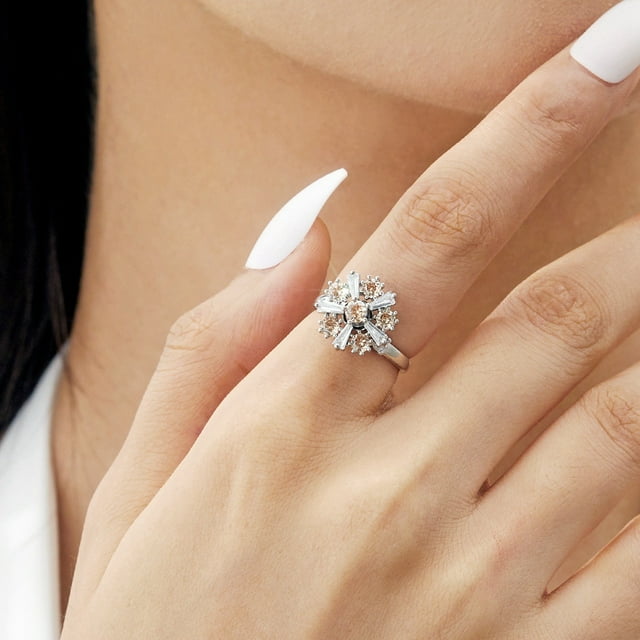 WIFKLSIIPG Rotatable Ring Classic Simple Ring Fashion Jewelry Light Feeling Design Ring Shiny Ring