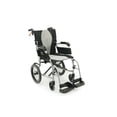 thumbnail image 1 of Silla de ruedas ergonómica ultraligera Karman S-2512 de 8 kg, asiento de 45 cm con reposapiés extraíble, color plateado, 1 of 5