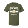 thumbnail image 2 of Wild Bobby City of Milwaukee Basketball Fantasy Fan Sports Men's T-Shirt, Military Green, XX-Large, 2 of 5