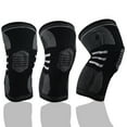 thumbnail image 3 of 2 rodilleras de compresión elásticas de nailon para fitness, correr y ciclismo, talla XL (negro), 3 of 6