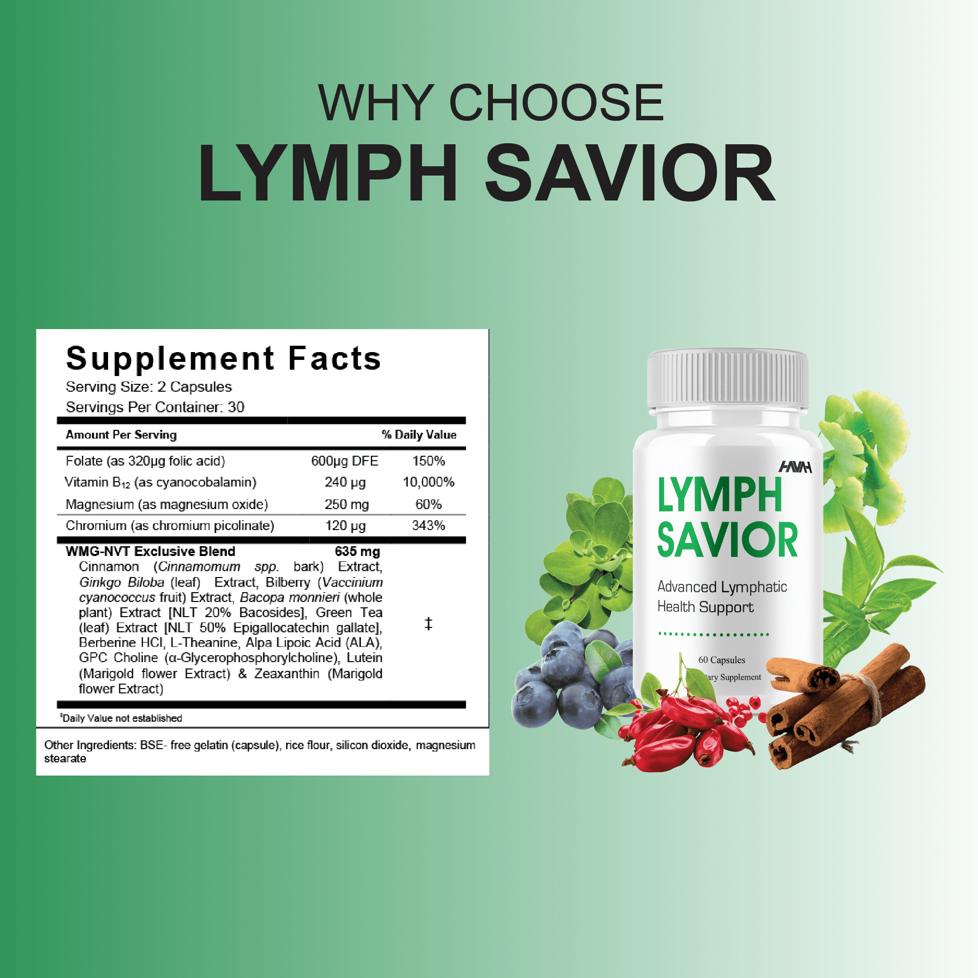 Lymph Savior Lymphatic Health Support, LymphSavior Advanced (60 Capsules)