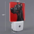 thumbnail image 2 of Salouo Black Dog Red Background for Night Lights Plug into Wall 1 Pack, 0.5W Plug in Night Light with Dusk-to-Dawn Light Sensor LED Nightlight for Bathroom, Adult, Hallway-UK, 2 of 7