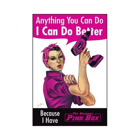 - The Original Pink Box ''Anything You Can Do I Can Do Better'' Poster Vintage Advertisement