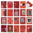 thumbnail image 1 of The Best Card Company - 20 Blank Note Cards Boxed (4 x 5.12 Inch) - Fun Assorted Patterns (10 Designs, 2 Each) - Red Barns AM7033OCB-B1x20, 1 of 4