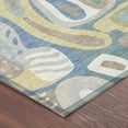 thumbnail image 3 of Addison Rugs Chantille Indoor/Outdoor Transitional Mid-century Modern Teal Machine Washable Rectangle Rug, 3' x 5', 3 of 8
