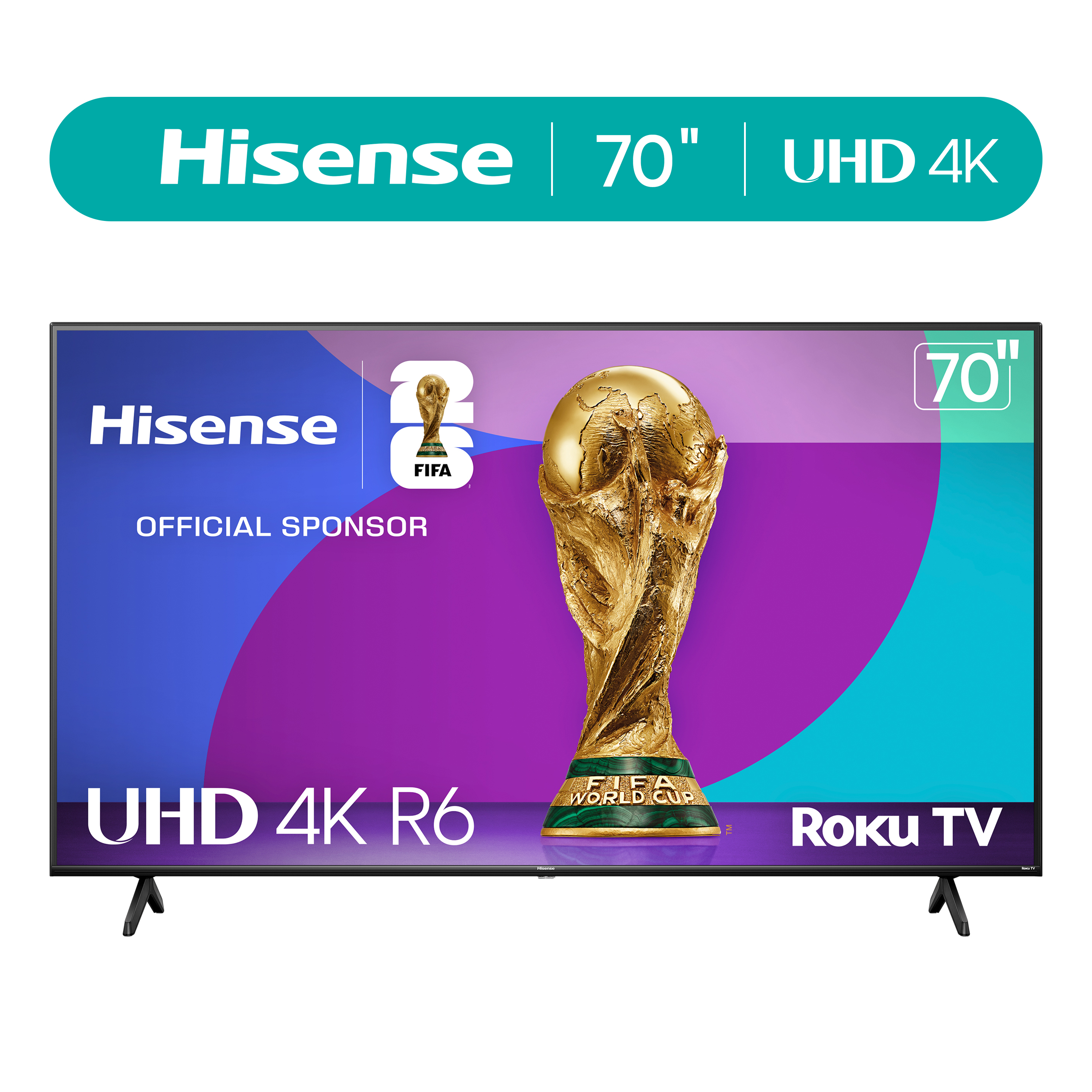 Hisense 70" Class 4K UHD LED LCD Roku Smart TV HDR R6 Series 70R6E4