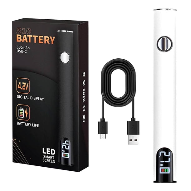Pistola de soldar USB recargable de 650 mAh con pantalla digital LED, temperatura ajustable, rosca 510, kit electrónico para electrodomésticos con herramienta de calor de alta precisión para