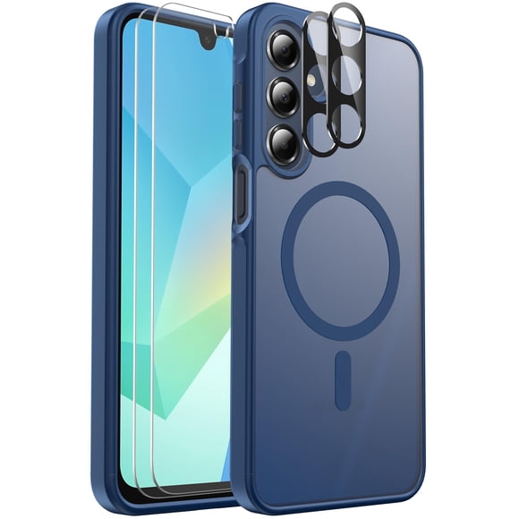 Funda para teléfono Mangix Samsung Galaxy A16 5G a prueba de golpes, azul marino